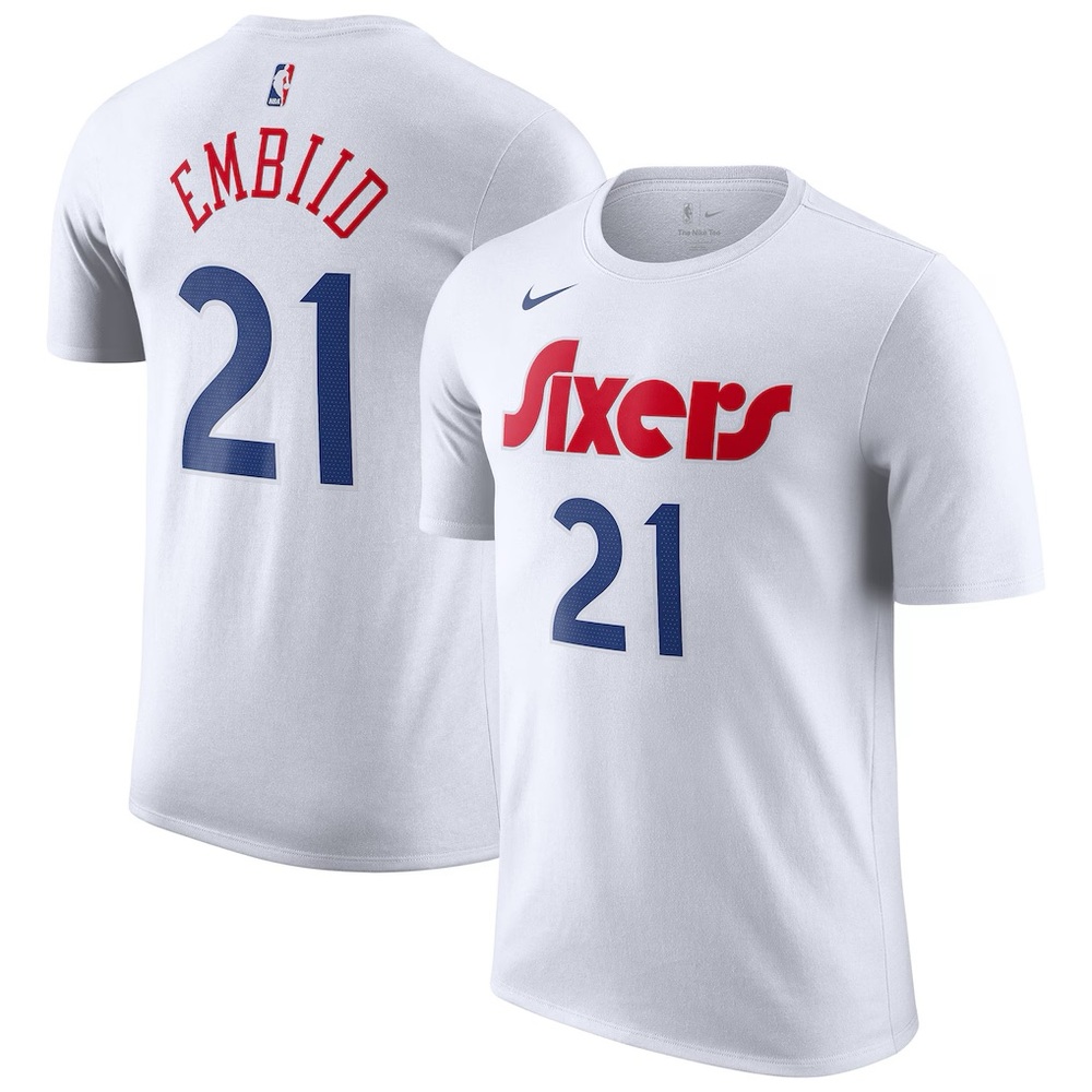 Nike 24-25 City Edition Joel Embiid Philadelphia 76ers T-Shirt HJ2785-100 NEW